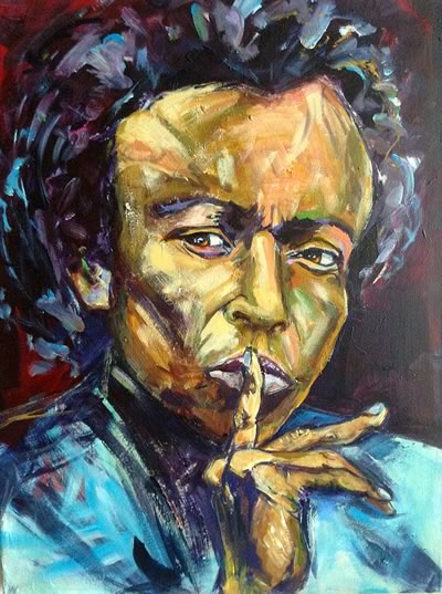 Ellen Erlhagen - 2016 'Miles Davis' : 80 x 60 - Acryl auf Leinwand